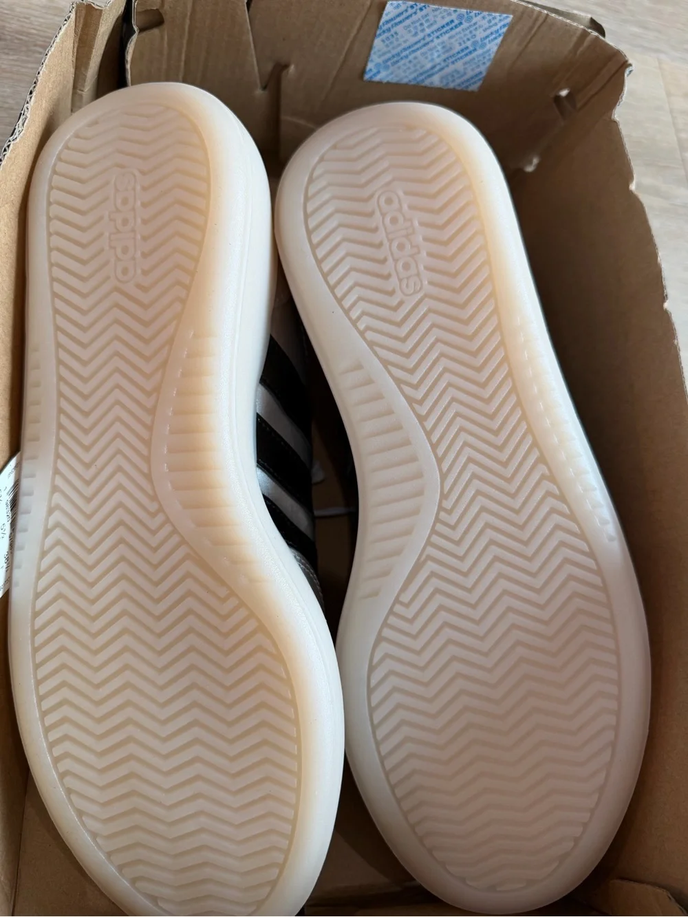 adidas Women Silver Sneakers with Black Stripes